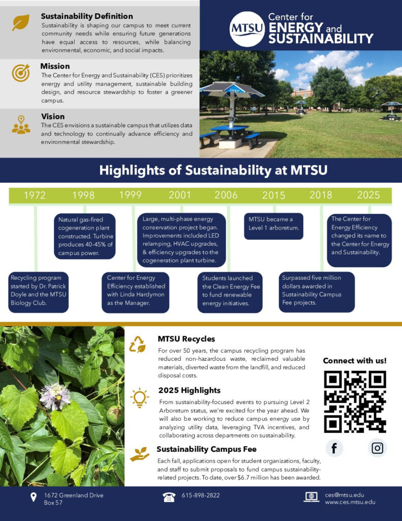 Center for Energy and Sustainability Flyer