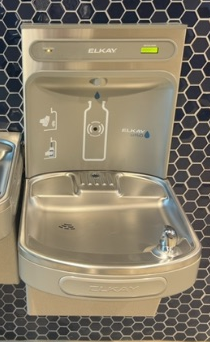 Picture of a water bottle fountain. 